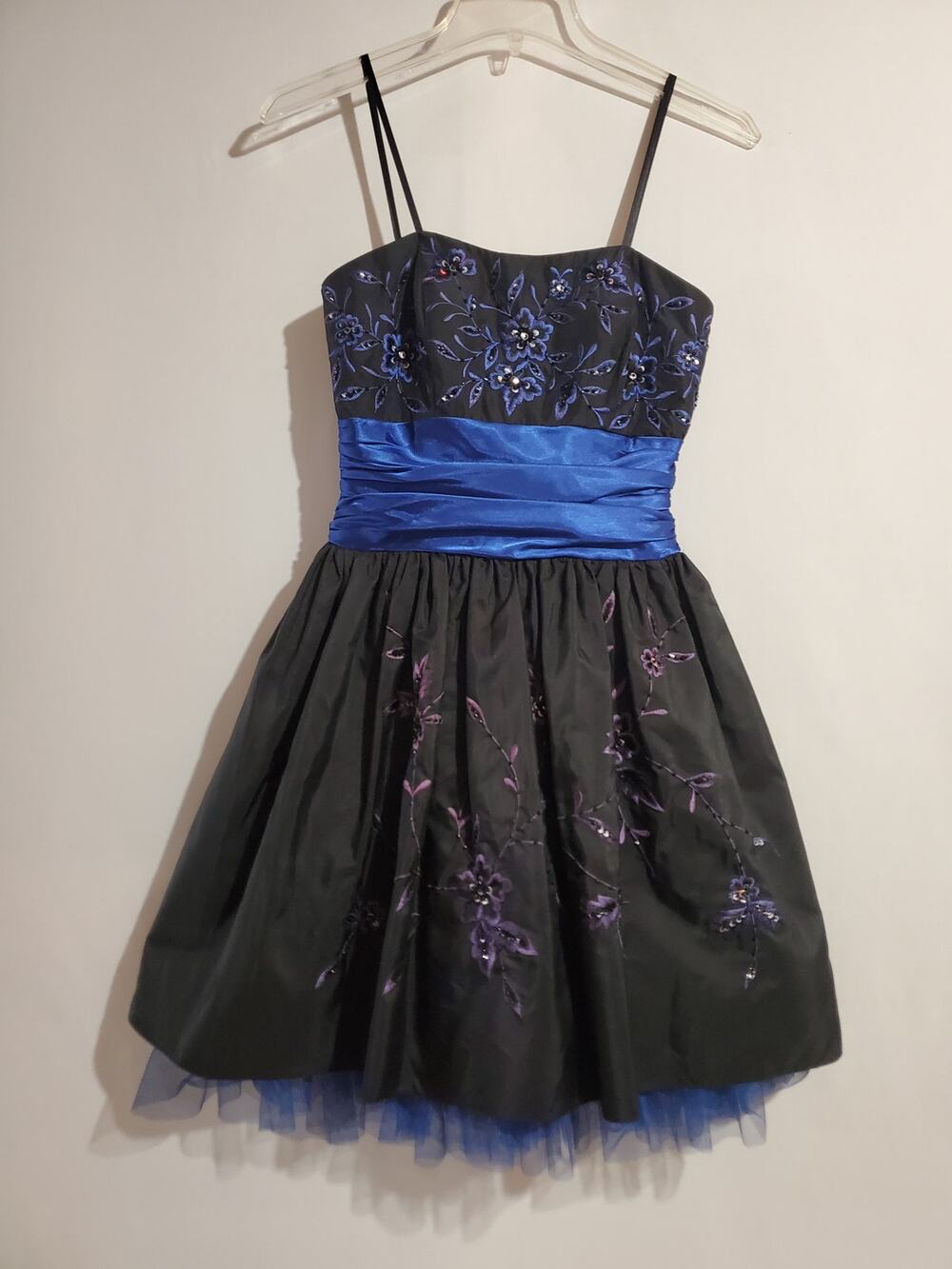 Vtg Y2K Morgan & Co Beaded Fairy Grunge Whimsigoth Fit & Flare Dress Sz 1/2 Prom